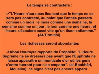 Les signes précurseurs de la Fin des temps Selon le prophete