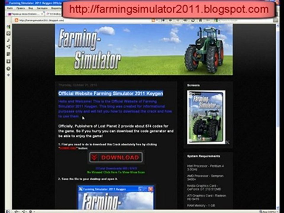 Farming Simulator 2011 Free Crack