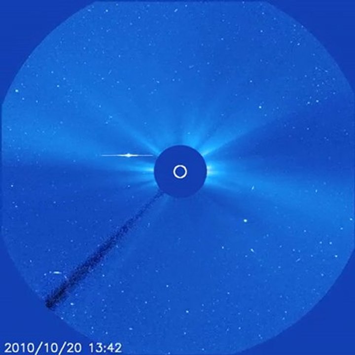 Plongeon d'une comète dans la Soleil