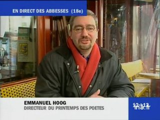 Le printemps des poètes, invité : Emmanuel HOOG