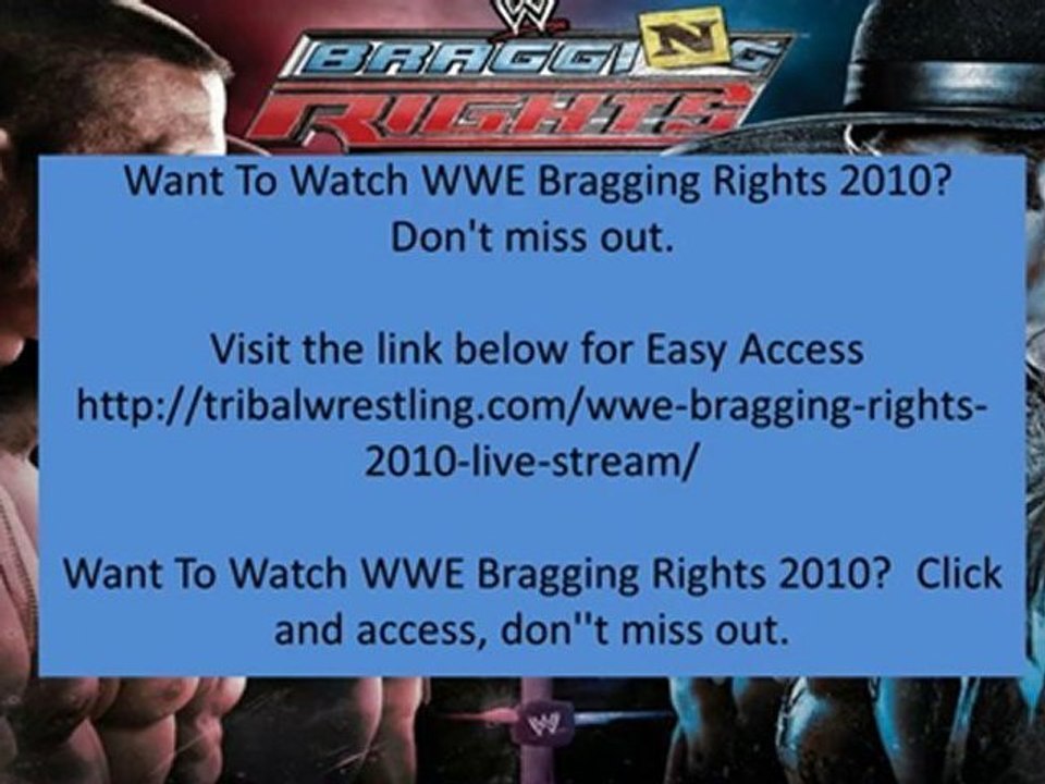 WWE Bragging Rights 2010 Live Stream