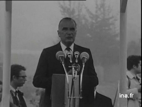 Georges Pompidou inaugure l'autoroute A6