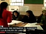 A tres semanas de las elecciones, incierto quién ganó alcaldía de Lima