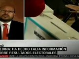 El recuento de votos en Lima es lento pero no hay peligro de fraude (Medina)