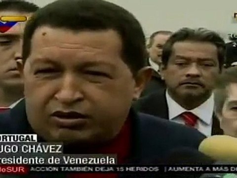 Chávez llega a Portugal para fortalecer lazos y apoyar al país en momentos difíciles