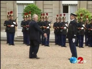 HUSSEIN DE JORDANIE A L'ELYSEE