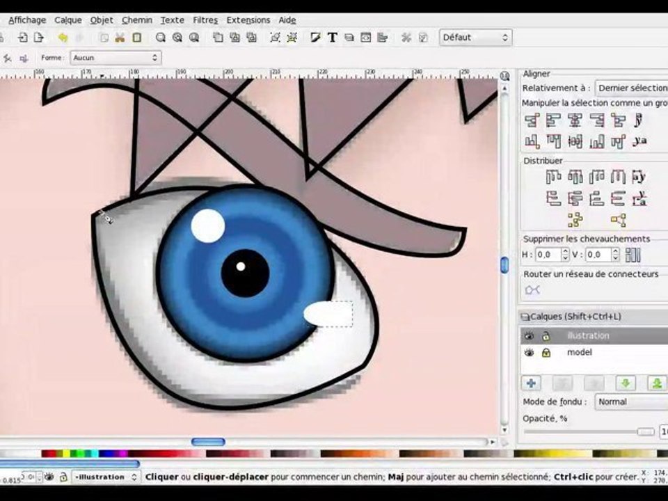 Réaliser un visage manga avec inkscape – part 2