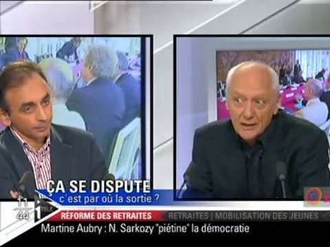 Zemmour vs Domenach Ca se Dispute 23/10 : grèves / retraites