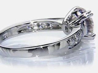 2-Carat Cubic Zirconia Round Fancy Solitaire Ring