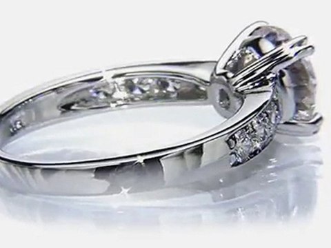 2-Carat Cubic Zirconia Round Fancy Solitaire Ring