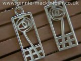 Charles Rennie Mackintosh silver earrings DWO224