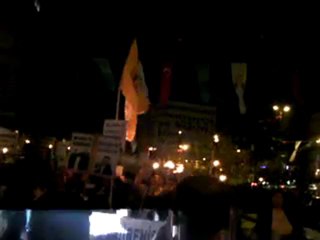 TEKEL İŞÇİLERİ ŞİŞLİ AKP BİNASINA YÜRÜDÜLER