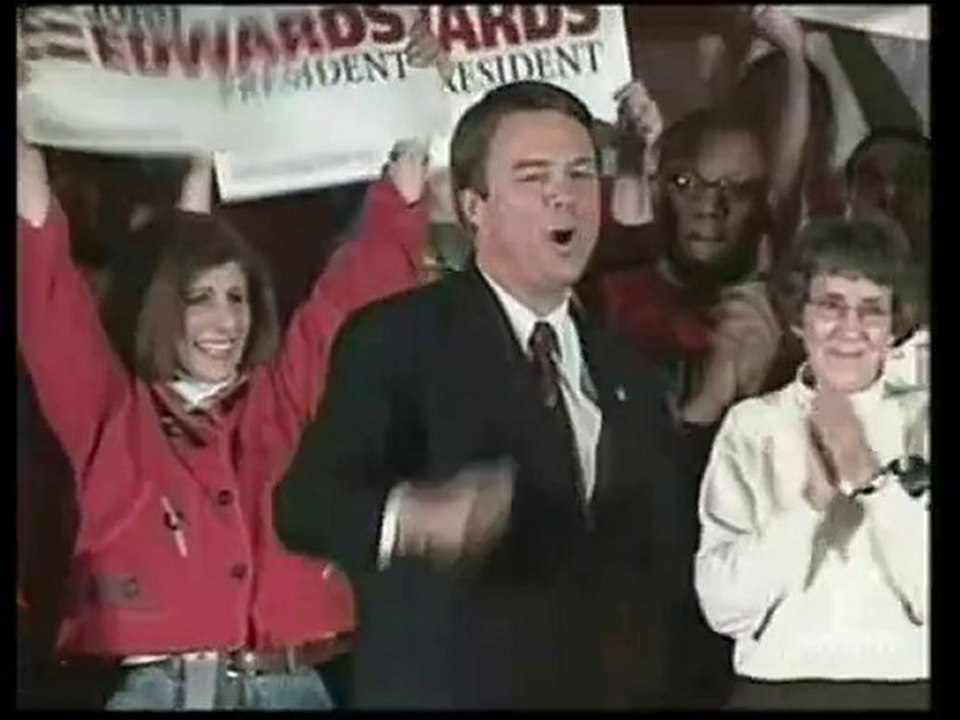 [Campagne pour les élections présidentielles entre Bush, Kerry et Edwards]