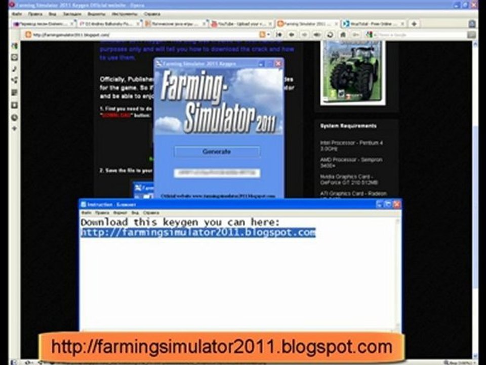 Download FOR FREE Farming Simulator 2011 Crack