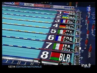 F Bousquet champion d'Europe 100 m nage libre