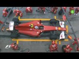 Fallo en boxes en el Ferrari de Alonso: La tuerca