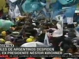 Miles de argentinos despidieron restos de Kirchner