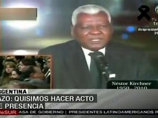 Vicepresidente cubano expresa tristeza por muerte de Kirchner