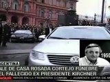 Cortejo fúnebre del fallecido ex presidente Kirchner empezó su recorrido