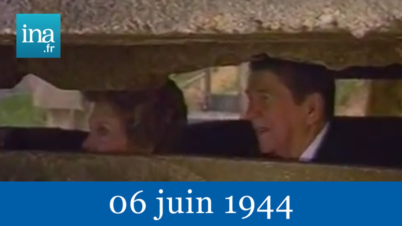 Ronald Reagan à la Pointe du Hoc en 1984 - Archive INA