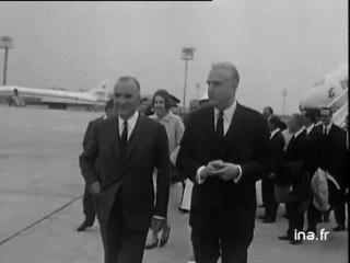 POMPIDOU DE RETOUR EN FRANCE DE VIENNE