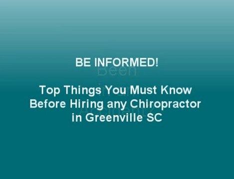 Chiropractors in greenville sc