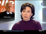 Réaction Michel Vauzelle à candidature MNR d'Alain Vauzelle