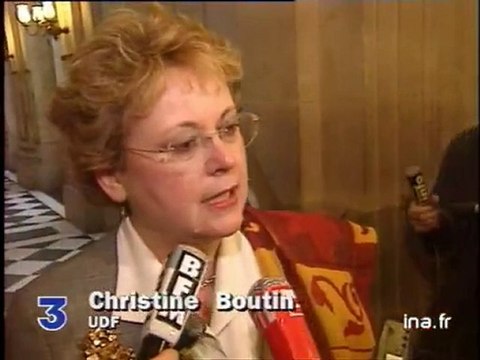 Incident entre Lionel Jospin et Christine Boutin à l'assemblée nationale.