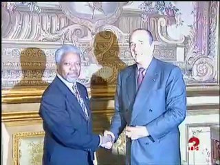 Off arrivée Kofi Annan Elysée