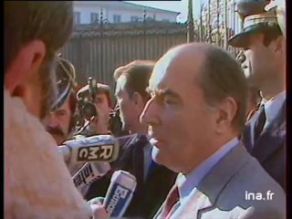 La visite de François MITTERRAND à Mâcon pour faire le point sur les inondations