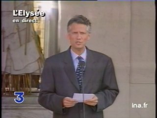 DECLARATION DOMINIQUE  DE VILLEPIN SECRETAIRE GENERAL DE L'ELYSEE
