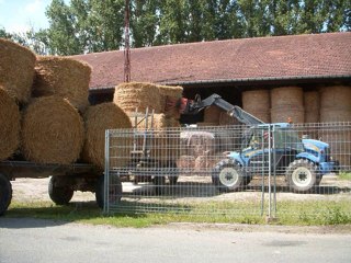 Ramassage de la paille dans l'Oise