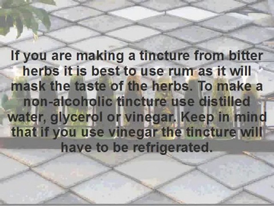 How To Make Herbal Tinctures