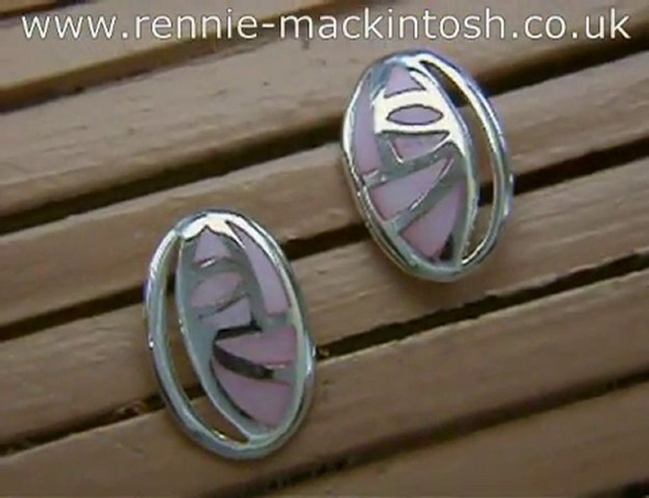 Charles Rennie Mackintosh silver earrings DSG175