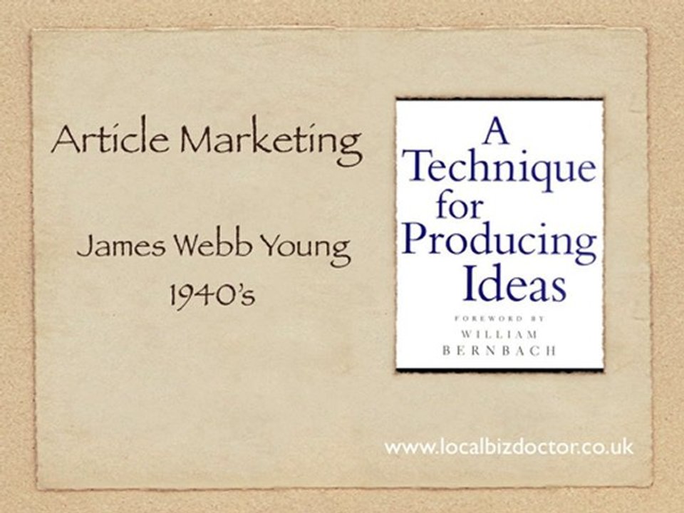Article marketing: Creating new ideas