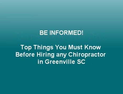 Chiropractors in greenville sc