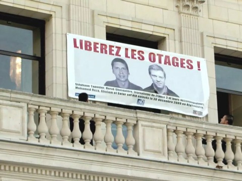 Manifestation de soutien aux otages Angers