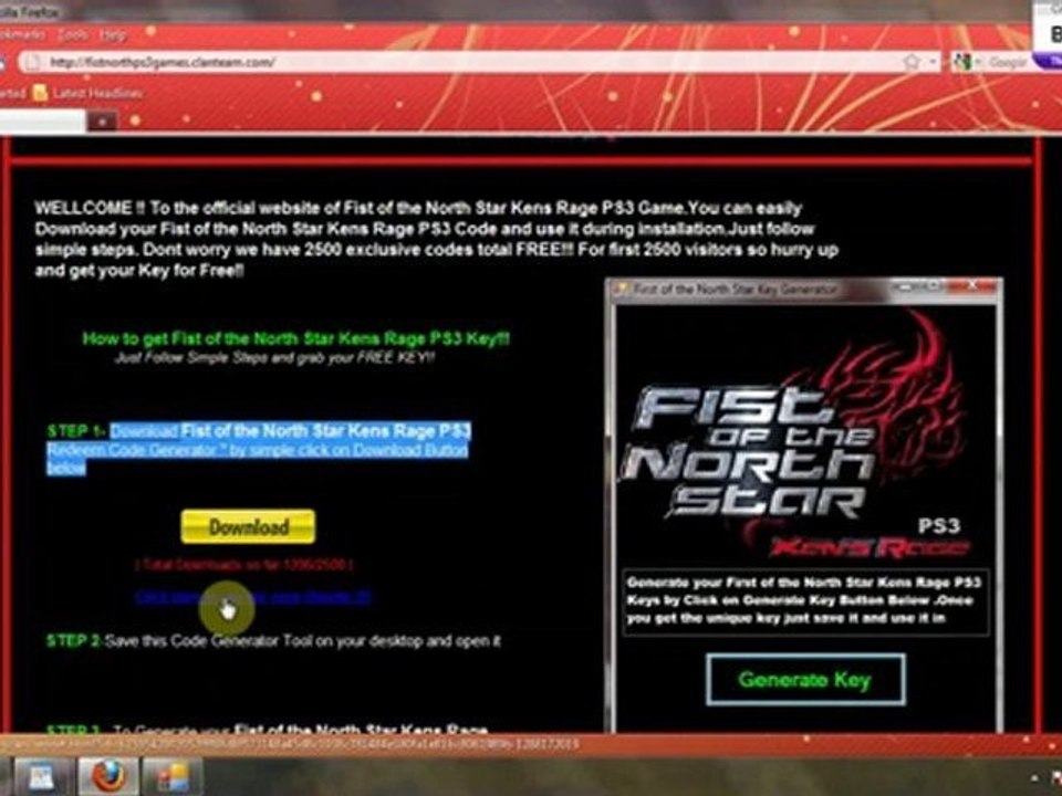 Download Fist of the north star codes PS3 XBOX PSP PC