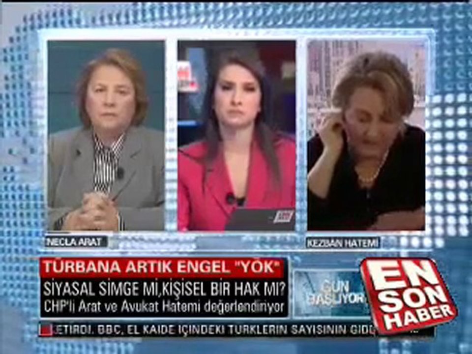 CANLI YAYINDA BAŞÖRTÜSÜ TARTIŞMASI...
