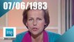 20h Antenne 2 du 07 juin 1983 - Denise Glaser est morte | Archive INA
