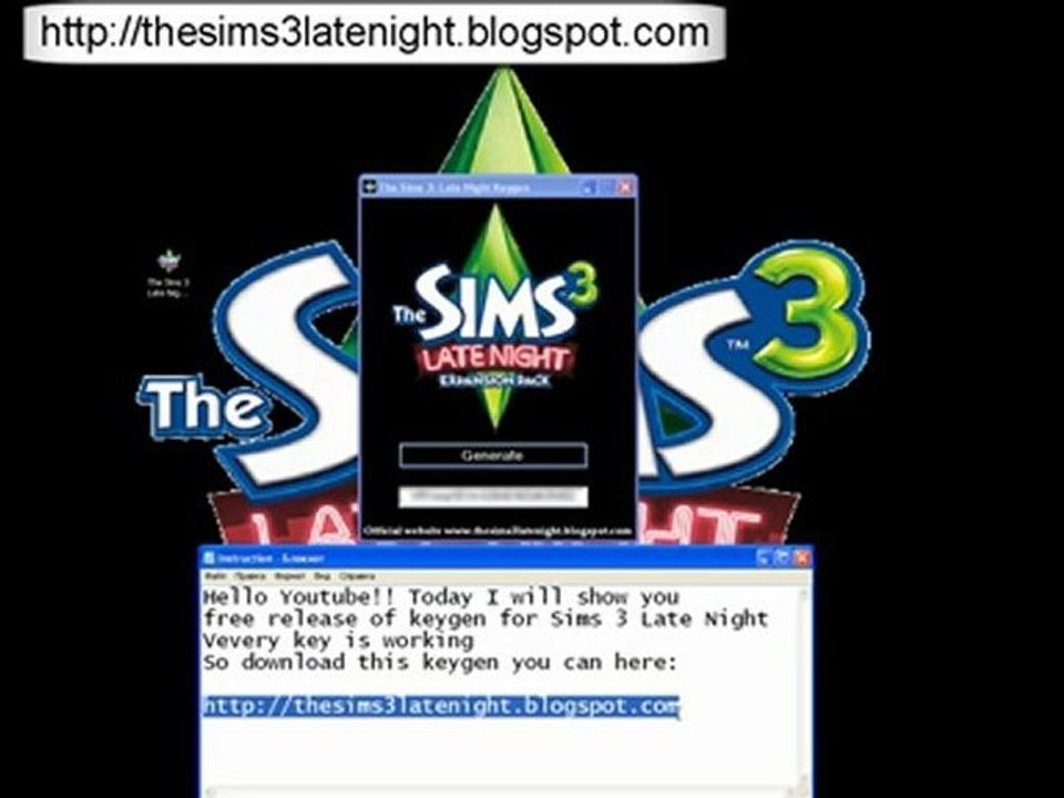 Free cd key for Sims 3 Late Night