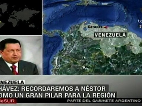 Chávez: Recordaremos a Kirchner como un gran pilar para la