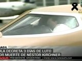 Lula decreta tres días de luto por muerte de Néstor Kirchn