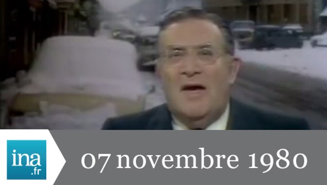 20h Antenne 2 du 07 novembre 1980 - neige en Bretagne - Archive INA