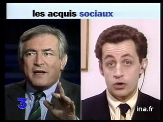 Nicolas Sarkozy vs DSK "Les acquis sociaux" - Archive INA