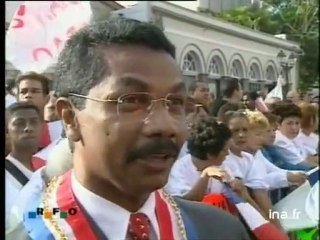 Arrivée Jacques Chirac à La Réunion