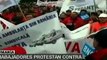Trabajadores en Rumania protestan contra reducción de salarios