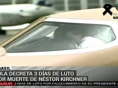 Lula decreta tres días de luto por muerte de Néstor Kirchner