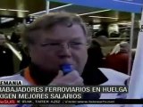 Ferroviarios alemanes en huelga por mejores salarios