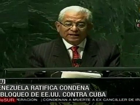 Venezuela exige a EE.UU. que respete voluntad de ONU sobre bloqueo a Cuba